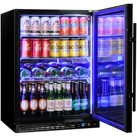 Schmick Quiet Running Front Venting Under Bench Heated Glass Door Bar Fridge - Model SK156R-B-HD