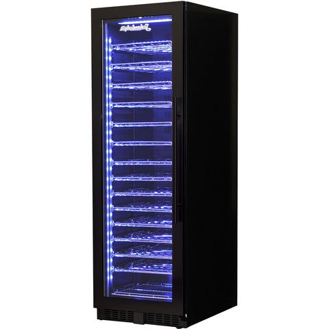 Schmick Upright Black Glass Door Wine Refrigerator - Model BD425LW-B
