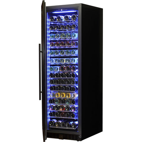 Schmick Upright Black Glass Door Wine Refrigerator - Model BD425LW-B
