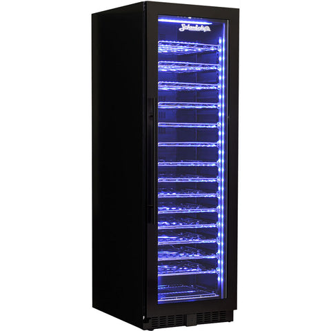 Schmick Upright Black Glass Door Wine Refrigerator - Model BD425W-B