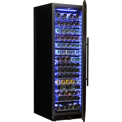 Schmick Upright Black Glass Door Wine Refrigerator - Model BD425W-B