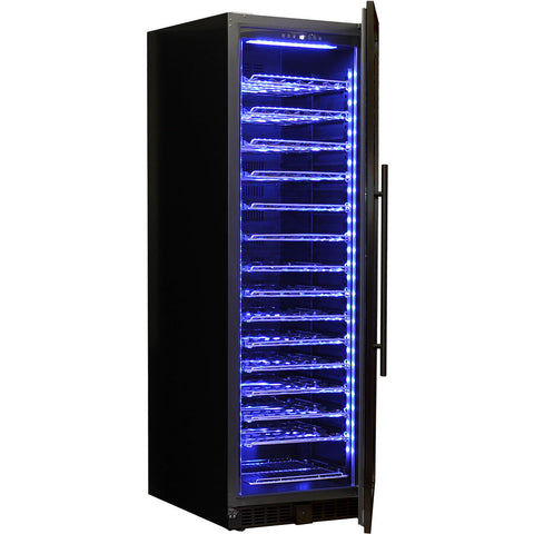 Schmick Upright Black Glass Door Wine Refrigerator - Model BD425W-B