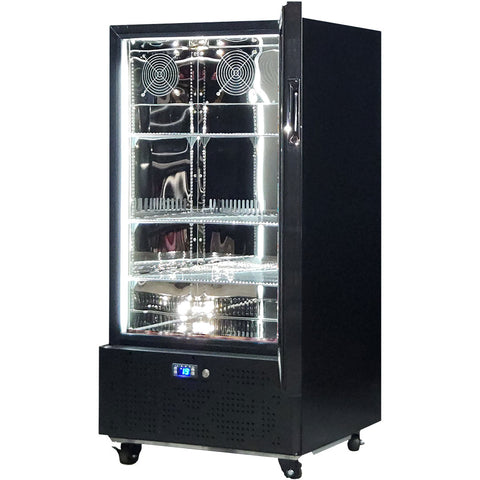 Schmick Short Upright Heated Glass 1 Door Bar Fridge - Model SK220R-B-HD