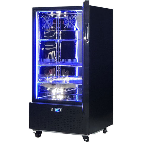 Schmick Short Upright Heated Glass 1 Door Bar Fridge - Model SK220R-B-HD