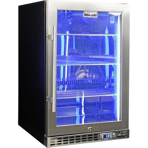 Schmick Quiet Running Front Venting Under Bench Glass Door Bar Fridge - Model SK116R-SS