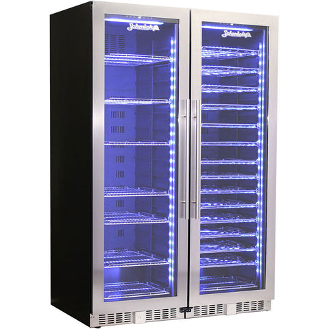 Schmick Matching Upright Glass Door Beer And Wine Refrigerator Combination - Model BD425B-Combo