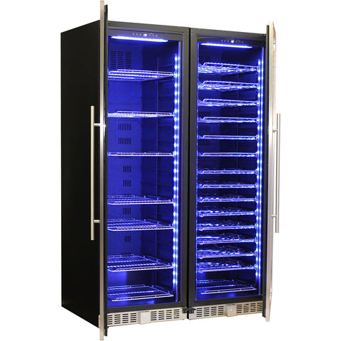 Schmick Matching Upright Glass Door Beer And Wine Refrigerator Combination - Model BD425B-Combo