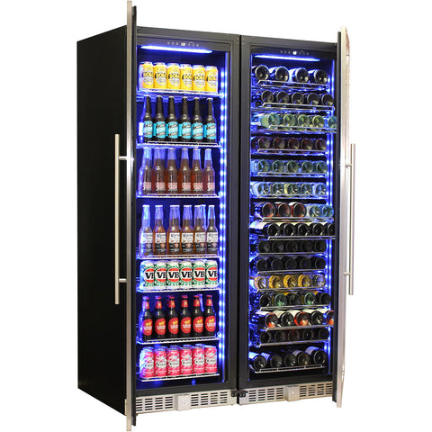 Schmick Matching Upright Glass Door Beer And Wine Refrigerator Combination - Model BD425B-Combo