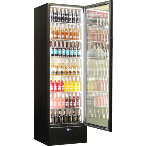 Schmick Classy Upright Heated Glass 1 Door Bar Fridge - Model SK422R-B-HD