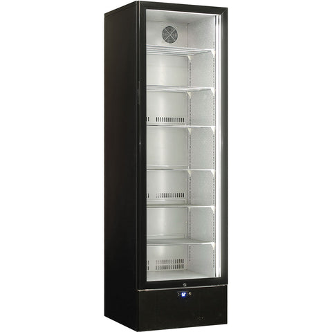 Schmick Classy Upright Heated Glass 1 Door Bar Fridge - Model SK422R-B-HD