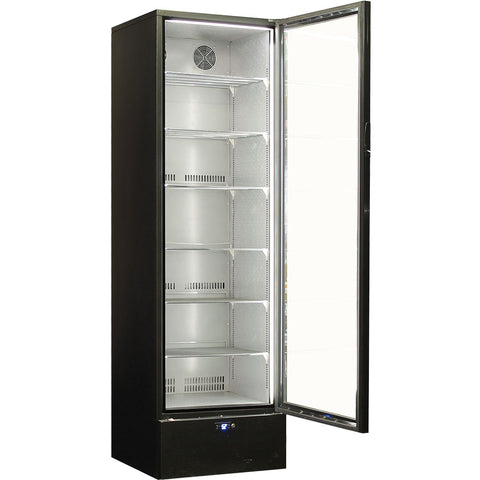 Schmick Classy Upright Heated Glass 1 Door Bar Fridge - Model SK422R-B-HD