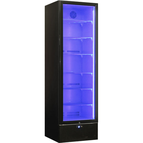 Schmick Classy Upright Heated Glass 1 Door Bar Fridge - Model SK422R-B-HD