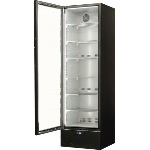 Schmick Classy Upright Heated Glass 1 Door Bar Fridge - Model SK422L-B-HD