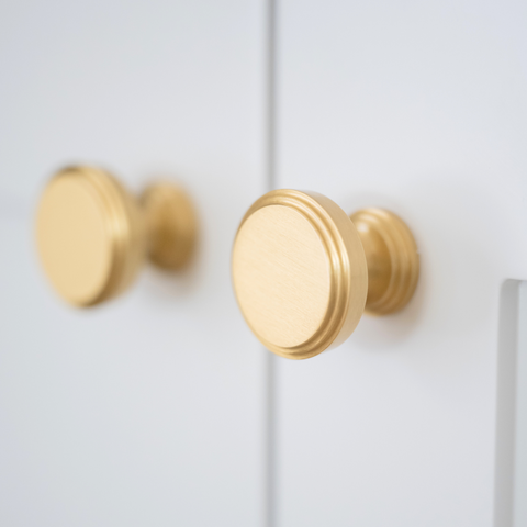 Orson Solid Brass Knob | Satin Brass