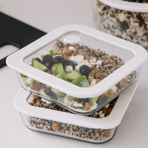 Glass Food Containers | Square 2pk