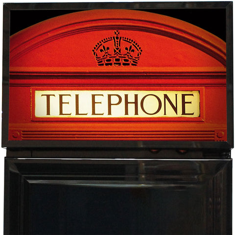 Branded Skinny Upright Bar Fridge With Telephone Box Design - Model SS-P160FA-TB