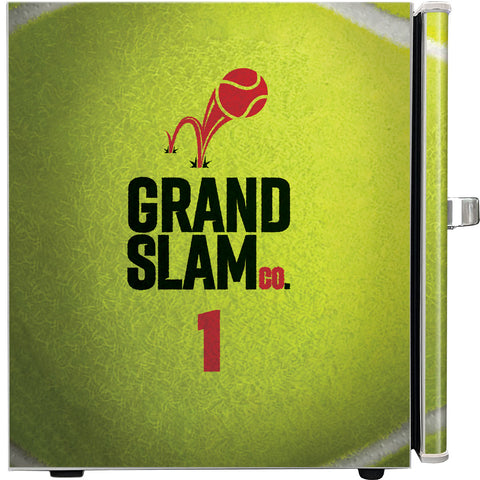 Retro Tennis Ball Vintage Mini Bar Fridge With Opener - Add Your Own Name - Model BC46W-TENNIS