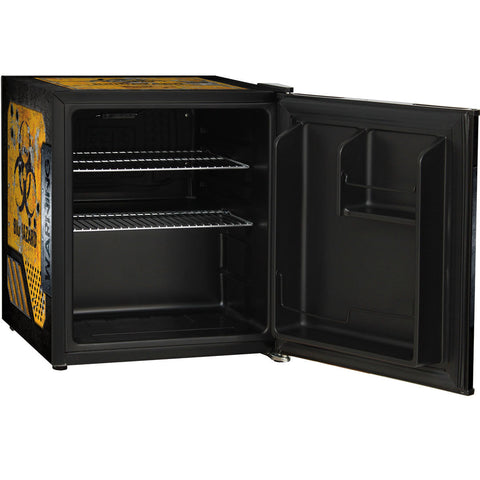 Toxic Waste Crate Design Mini Bar Fridge - A Great Gift Idea - Model BC46B-TOXIC