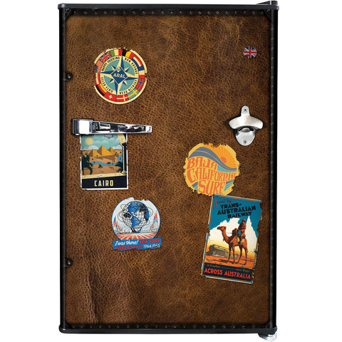 Funky Travel Case Design Retro Mini Bar Fridge 70 Litre Schmick Brand With Opener - Model BC70B-TRAVEL