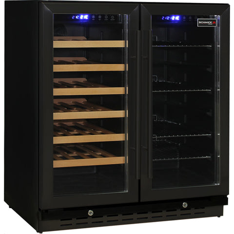 Under Bench Beer And Wine Dual Zone Bar Fridge - Model JC165B