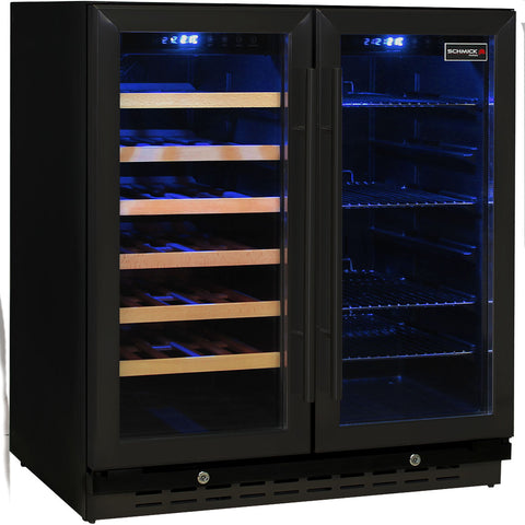 Under Bench Beer And Wine Dual Zone Bar Fridge - Model JC165B
