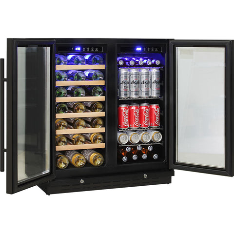 Under Bench Beer And Wine Dual Zone Bar Fridge - Model JC165B
