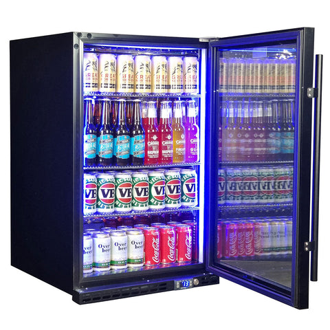 Schmick Black Quiet Front Venting Under Bench Heated Glass Door Bar Fridge - Model SK146R-B-HD
