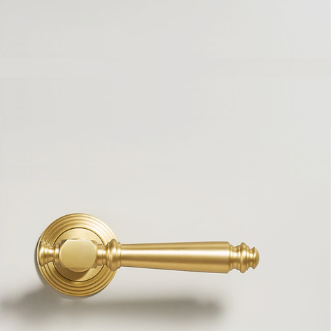 Brooks Solid Brass Door Lever | Gold