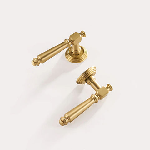 Brooks Solid Brass Door Lever | Gold