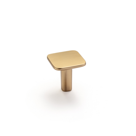 H2385 Cabinetry Knob, 4 Colours Finish: Matt Black Brushed Nickel plated. Gold colored brushed. Graphite coloured Dimensions: 27mm x 28mm Note: Please order screws separately:022.35.225: 22mm Screws for use with all Häfele handles where panel thickness is