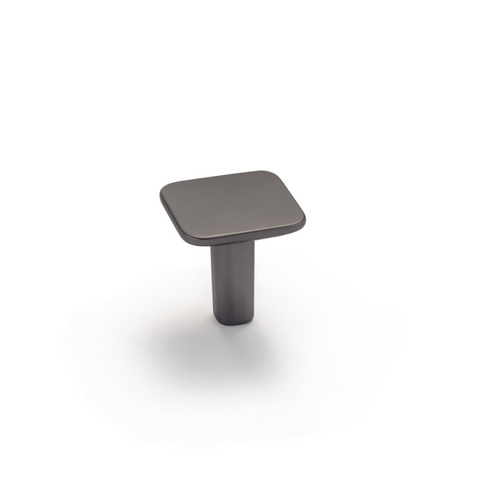 H2385 Cabinetry Knob, 4 Colours Finish: Matt Black Brushed Nickel plated. Gold colored brushed. Graphite coloured Dimensions: 27mm x 28mm Note: Please order screws separately:022.35.225: 22mm Screws for use with all Häfele handles where panel thickness is