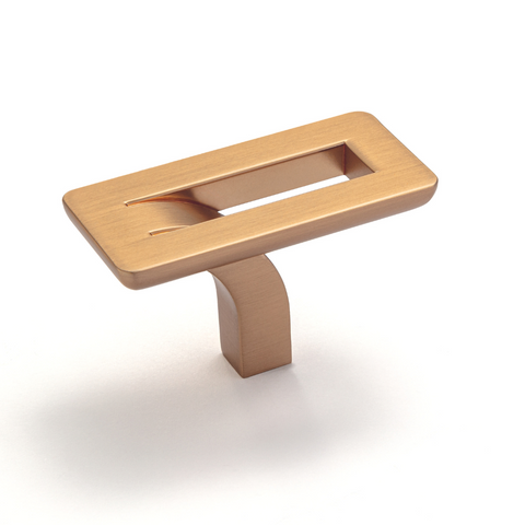 H2355 Cabinetry Knob Handles, 3 colours The H2355 Knob Handles features a unique, distinctive, and elegant Design. An innovative design that turn furniture into icons. Finish: Matt Black Brushed Nickel plated. Gold colored brushed. Dimensions: 52mm x 31mm