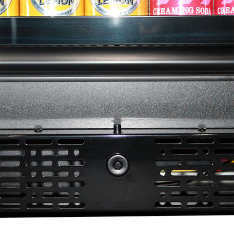 Upright Super Slim Depth Quiet Running Glass Front Beer Fridge With 5 x LED Colour Options - Model SK168B