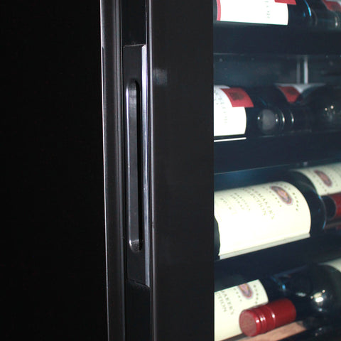 Upright Slim Depth Quiet Running Glass Front 3 Zone Beer And Wine Fridge With 5 x LED Color Options - Model SK168-Combo3