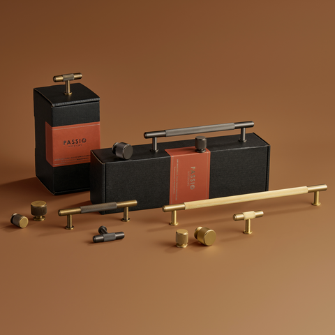 Vexel Solid Brass Handle | Gold