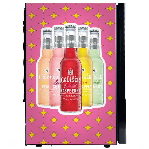 Vodka Cruiser Official Designed Mini Bar Fridge 70 Litre Double Glazed - Model SC70-B-VC