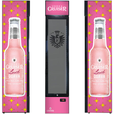 Vodka Cruiser Branded Skinny Upright Bar Fridge - Model SS-P160-VC
