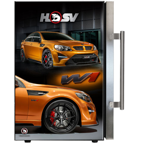 HSV GTSR W1 branded bar fridge, Great gift idea! Add You Own Number Plate To Door! - Model SC70-SS-GTSR-W1