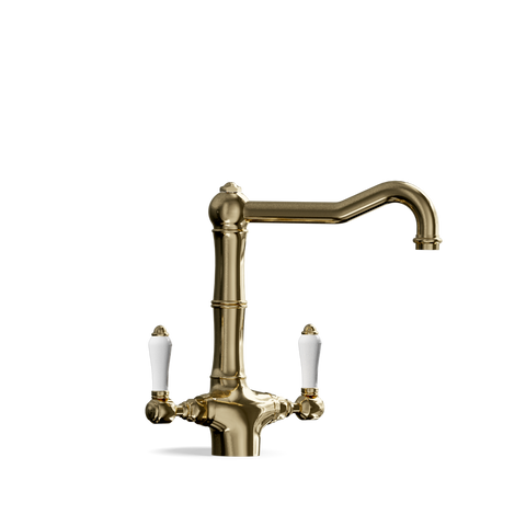 Two-Handle Kitchen Tap — Swivel Spout | Puglia Discover the Two-Handle Kitchen Tap — Swivel Spout | Puglia, a handcrafted Italian mixer that enhances your kitchen with elegance.