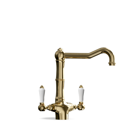 Two-Handle Kitchen Tap — Swivel Spout | Puglia Discover the Two-Handle Kitchen Tap — Swivel Spout | Puglia, a handcrafted Italian mixer that enhances your kitchen with elegance.