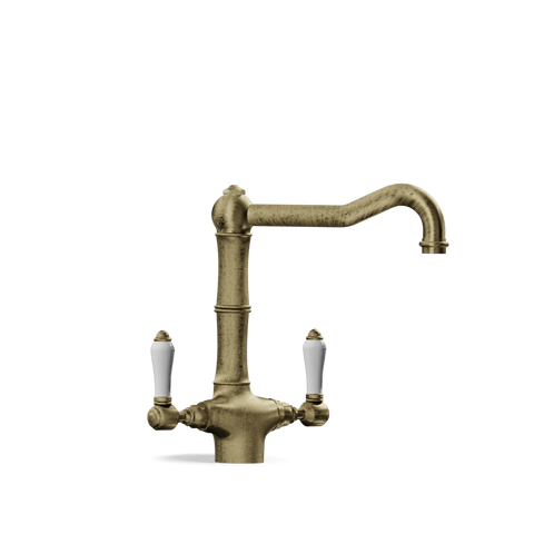 Two-Handle Kitchen Tap — Swivel Spout | Puglia Discover the Two-Handle Kitchen Tap — Swivel Spout | Puglia, a handcrafted Italian mixer that enhances your kitchen with elegance.