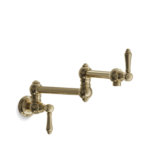 Wall-Mounted Kitchen Tap — Two-Handle, Swivel Spout | Toscana Muro Introducing the Wall-Mounted Kitchen Tap — Two-Handle, Swivel Spout | Toscana Muro, a blend of Italian elegance and functionality for your kitchen.