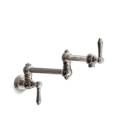 Wall-Mounted Kitchen Tap — Two-Handle, Swivel Spout | Toscana Muro Introducing the Wall-Mounted Kitchen Tap — Two-Handle, Swivel Spout | Toscana Muro, a blend of Italian elegance and functionality for your kitchen.