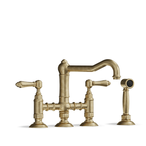 Bridge Kitchen Tap with Side Spray — Swivel Spout | Umbria Shop the Bridge Kitchen Tap with Side Spray — Swivel Spout | Umbria for vintage elegance and modern comfort in your kitchen.