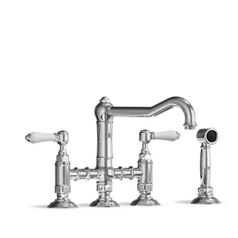 Bridge Kitchen Tap with Side Spray — Swivel Spout | Umbria Shop the Bridge Kitchen Tap with Side Spray — Swivel Spout | Umbria for vintage elegance and modern comfort in your kitchen.