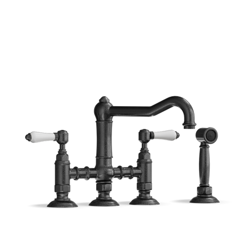 Bridge Kitchen Tap with Side Spray — Swivel Spout | Umbria Shop the Bridge Kitchen Tap with Side Spray — Swivel Spout | Umbria for vintage elegance and modern comfort in your kitchen.