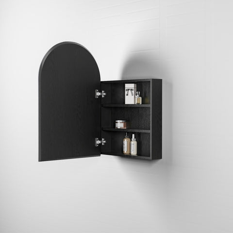 ARCHIE Shaving Cabinet 900mm Black Oak with Optional LED
