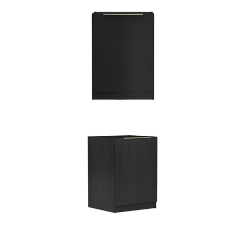 Byron Black Oak Cabinet Laundry Set 1715x600x2100 (Style C)