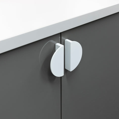 Half Moon Furniture Pull Handle Material Aluminium Colour/Finish Nickel-plated brushedBrass brushedBlack mattWhite matt Hole centre 64 mm Note Please order screws separately:022.35.225: 22mm Screws for use with all Häfele handles where panel thickness is
