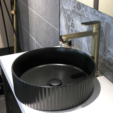 Marlo Above Counter Basin 400mm Round Matte Black